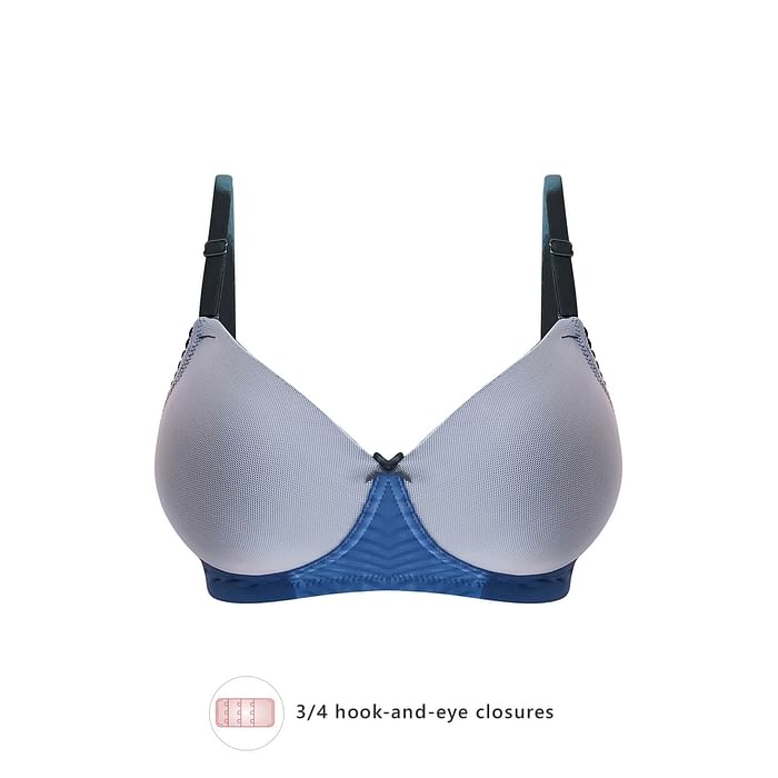 

Clovia Padded Non-Wired Full Cup T-shirt Bra in Grey - BR1849V05, Dark grey