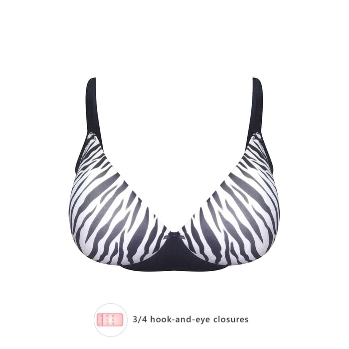 

Clovia Padded Non-Wired Full Cup Printed Bra in Black - BR1866U13