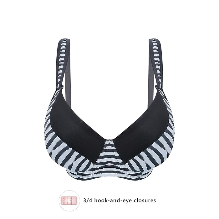 

Clovia Padded Underwired Full Cup Printed T-Shirt Bra in Black - BR1878A13