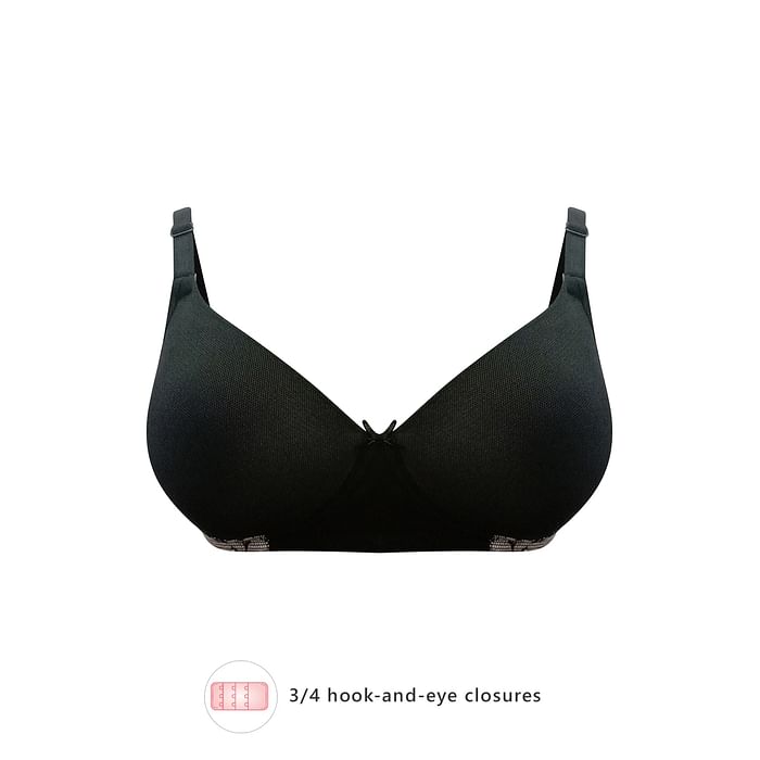 

Clovia Padded Non-Wired Full Cup Multiway T-shirt Bra in Black - BR1897E13