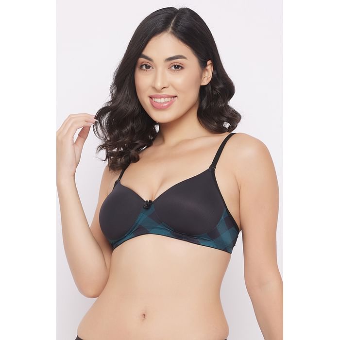 

Clovia Padded Non-Wired Full Cup Multiway T-shirt Bra in Black - BR1897S17, Dark green
