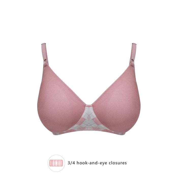 

Clovia Padded Non-Wired Full Cup T-shirt Bra in Light Pink - BR1897T22