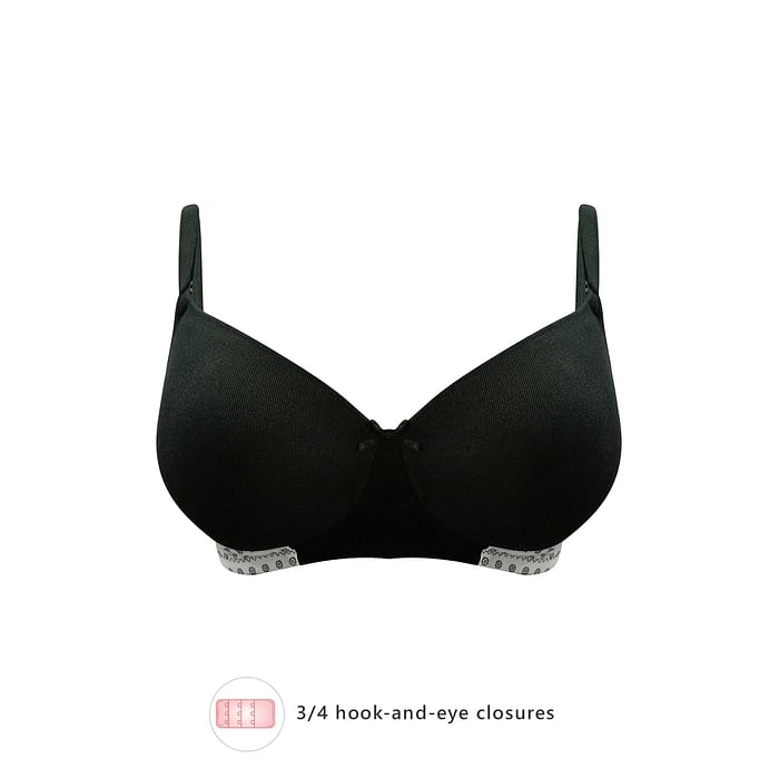 

Clovia Padded Non-Wired Full Cup Multiway T-shirt Bra in Black - BR1897Y13