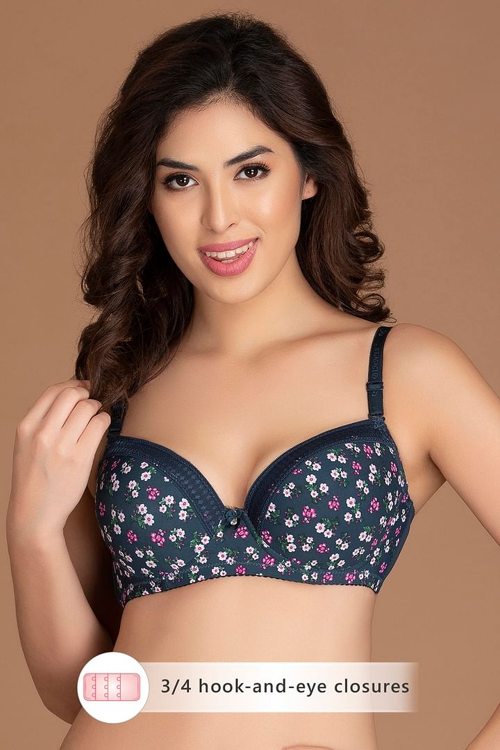 Buy Padded Underwired Demi Cup Floral Print Multiway Bra Blouse in  Multicolour Online India, Best Prices, COD - Clovia - BR2399P19