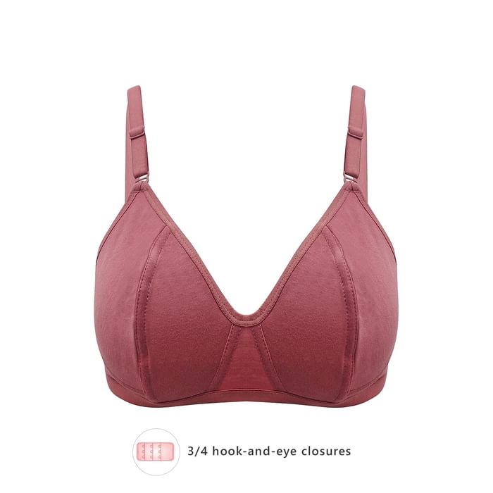 

Clovia Non-Padded Non-Wired Full Coverage Bra in Duster Pink - Cotton Rich - BR2011P22, Light pink