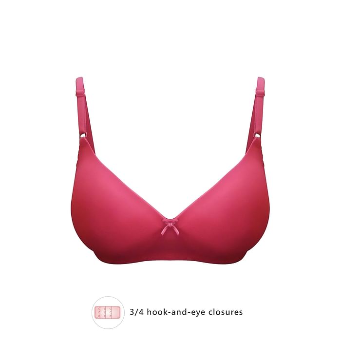 

Clovia Padded Non-Wired Full Cup T-shirt Bra in Hot Pink - BR2031P14
