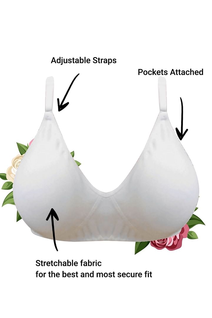 X9001 Mastectomy Bra for Women After Breast Surgery Pocket Bra