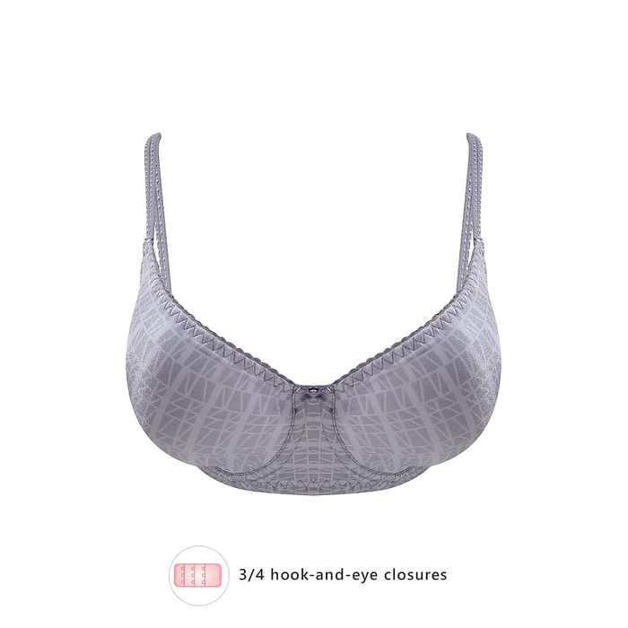 

Clovia Padded Underwired Full Cup Geometric Print T-shirt Bra in Lilac - BR2116M12, Lavender