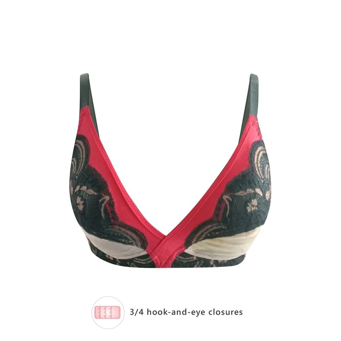 

Clovia Non-Padded Non-Wired Demi Cup Bra in Black - Lace - BR2298A13
