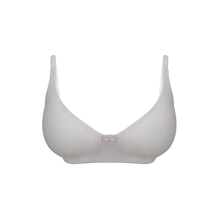 

Clovia Non-Padded Non-Wired Full Cup T-shirt Bra in White - Cotton - BR2387P18