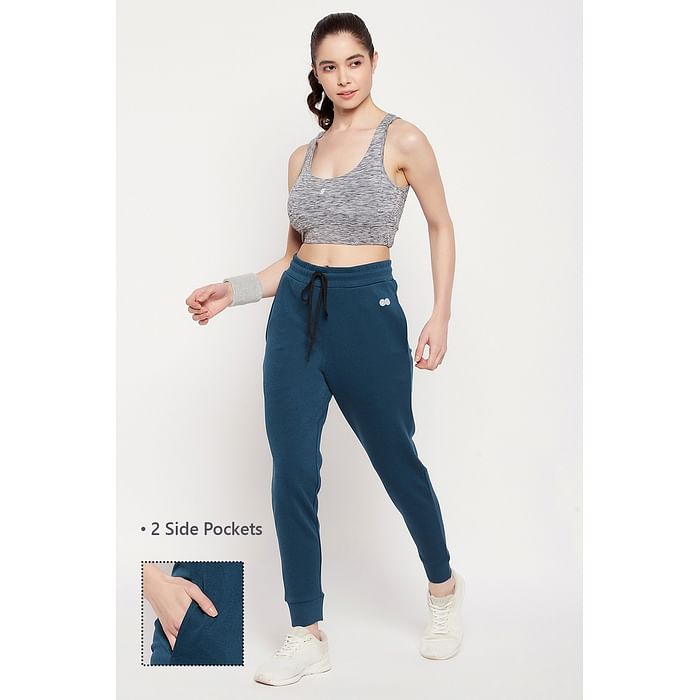 

Clovia Comfort Fit Active Joggers in Navy - AB0116P08