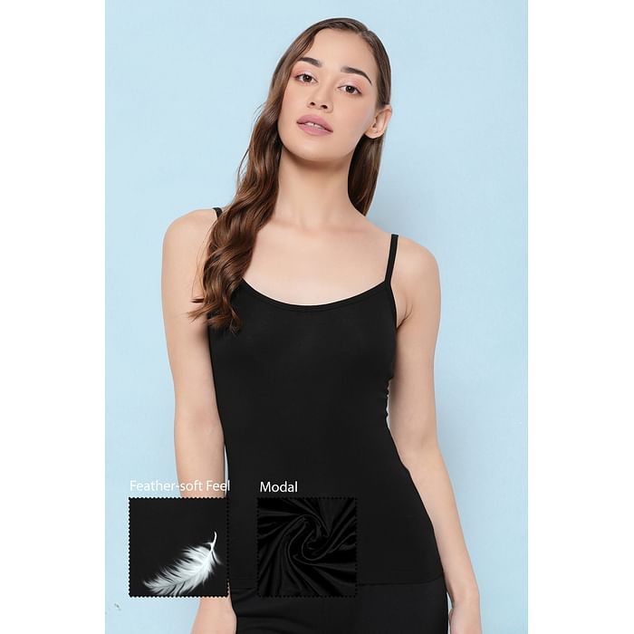 

Clovia Chic Basic Camisole in Black - Modal - CM0043P13