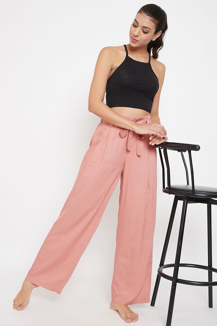 Life Wide Leg Joggers in Peach | Oh Polly