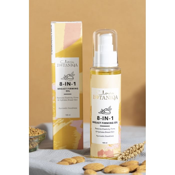 

Clovia 8-in-1 Breast Firming Oil with Ayurvedic Formula - Argan & 7 More Natural Oils by Clovia Botaniqa - 100ml - BQB002O02