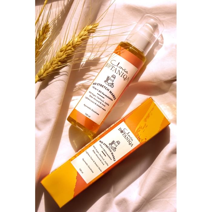 

Clovia No Stretch Marks 13-in-1 Natural Oils (Ayurvedic) Argan, Patchouli, Neroli by Clovia Botaniqa - 100ml - BQB009O02, Light yellow