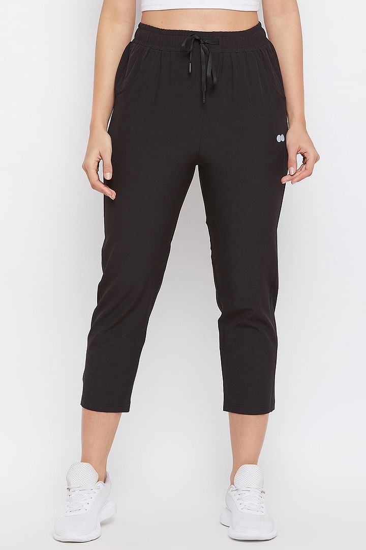 Buy Comfort Fit Active Capri Pants in Black Online India, Best