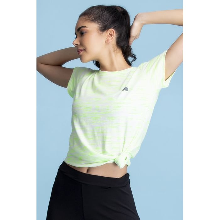 

Clovia Comfort Fit Active Printed T-shirt in White - Cotton Rich - AT0137A18