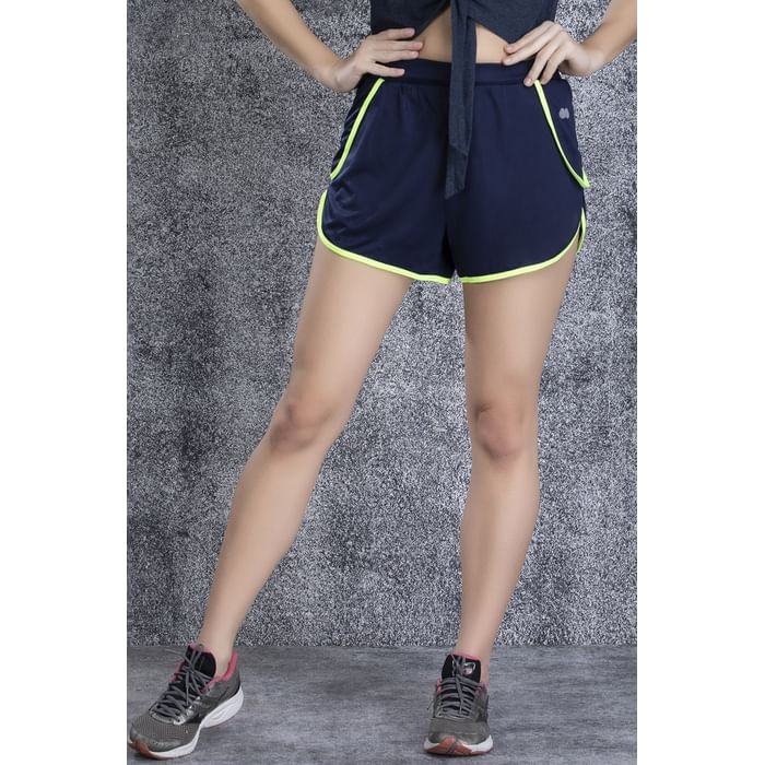 

Clovia Comfort-Fit Active Dolphin Shorts in Navy - AB0068P08