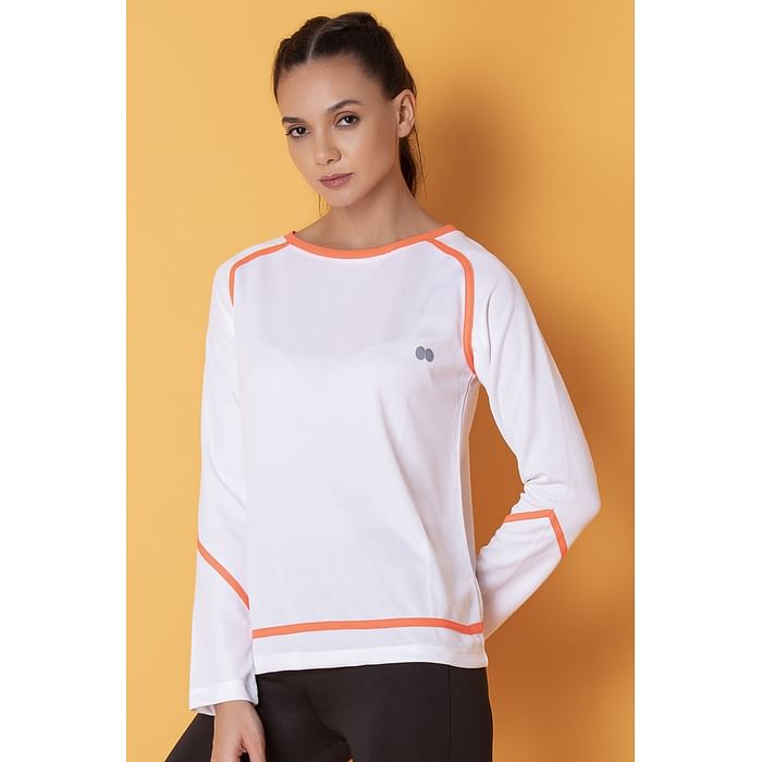 

Clovia Comfort Fit Active T-shirt in White - AT0132A18