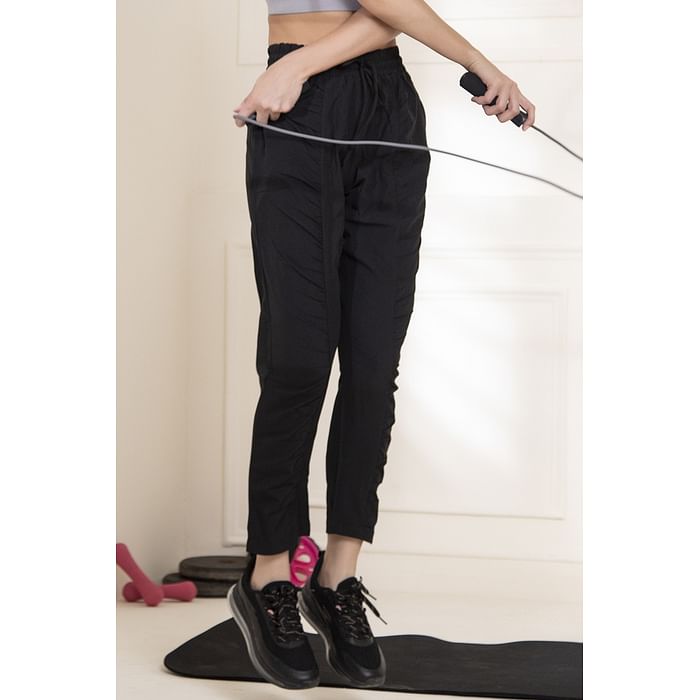 

Clovia Comfort-Fit Active Track Pants in Black - AB0073P13