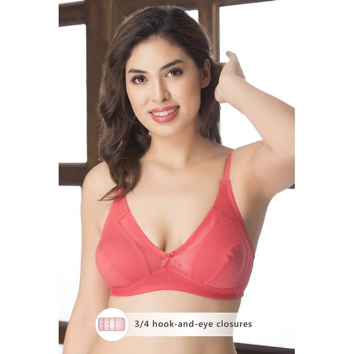 

Clovia Comfy Stretchable Full Coverage Bra In Dark Pink - Cotton - BR0384P14