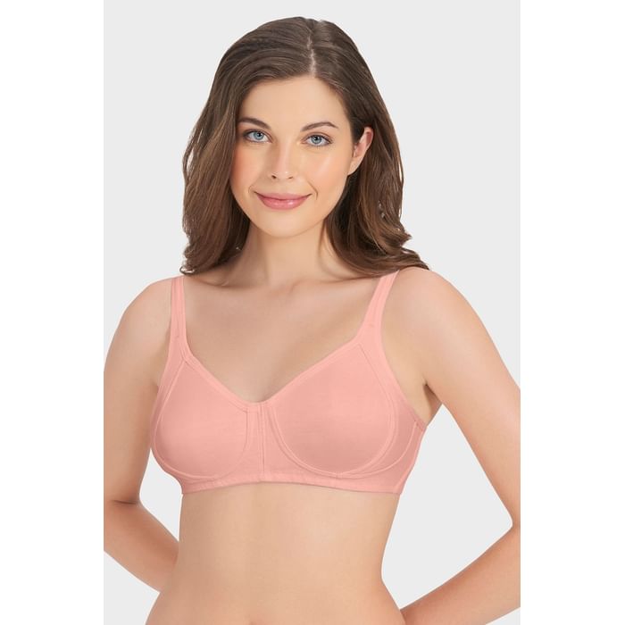

Clovia Amante- Cool Contour Non-Padded Non-Wired Support Bra - BR1042122, Light pink