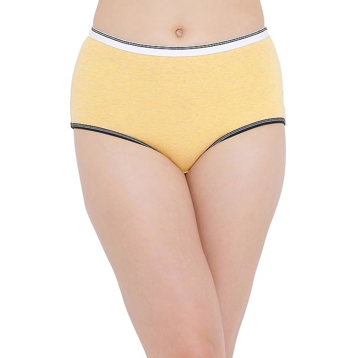 

Clovia High Waist Hipster Panty In Yellow - Cotton - PN2720P02, Light yellow