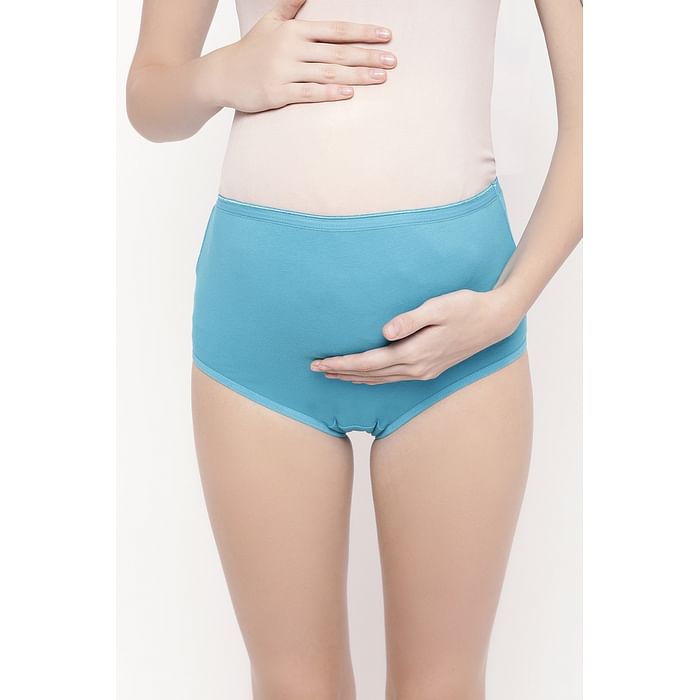 

Clovia Cotton Maternity High Waist Hipster - Turquoise Blue - PN1368P08, Navy