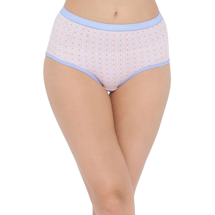 

Clovia Cotton High Waist Printed Hipster Panty In Chic Pink - PN2957P16, Orange