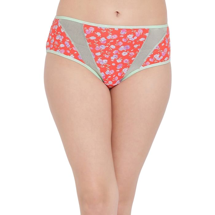 

Clovia Cotton High Waist Printed Hipster Panty In Orange - PN3082P16