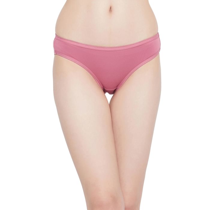 

Clovia Cotton Low Waist Bikini Panty - PN5001R22, Light pink
