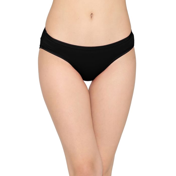 

Clovia Cotton Low Waist Bikini Panty - PN5001R13, Black