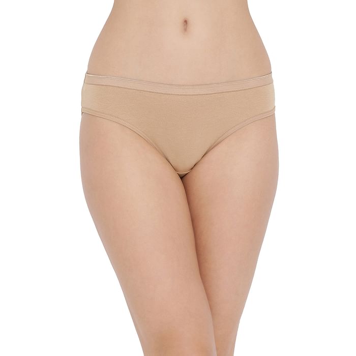 

Clovia Cotton Low Waist Bikini Panty In Nude - PN3211P24, Nude-colour
