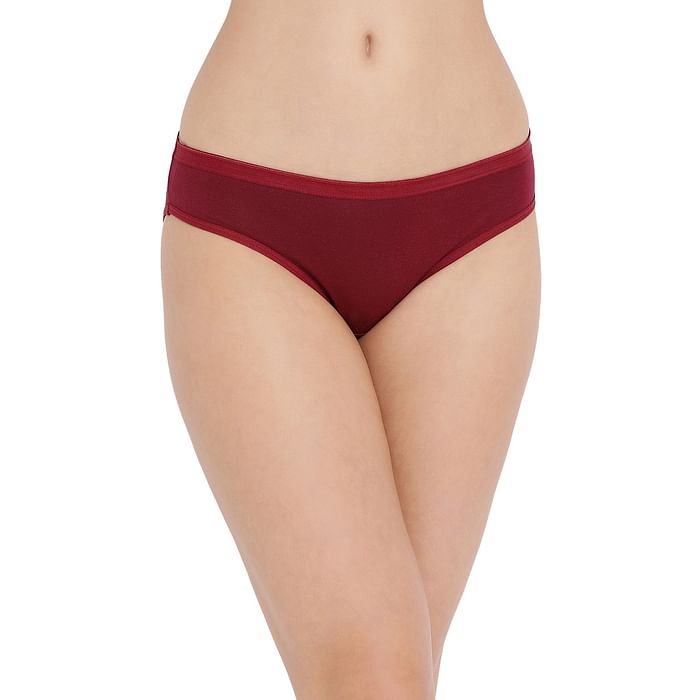 Clovia - Clovia Cotton Low Waist Bikini Panty In Red – PN3211P09