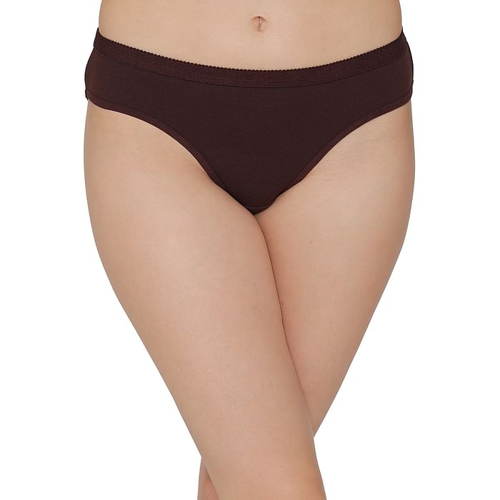 

Clovia Cotton Low Waist Bikini Panty In Brown - PN3321P06