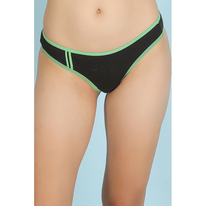 

Clovia Cotton Low Waist Bikini Teenage Panty In Black - PB0012P13