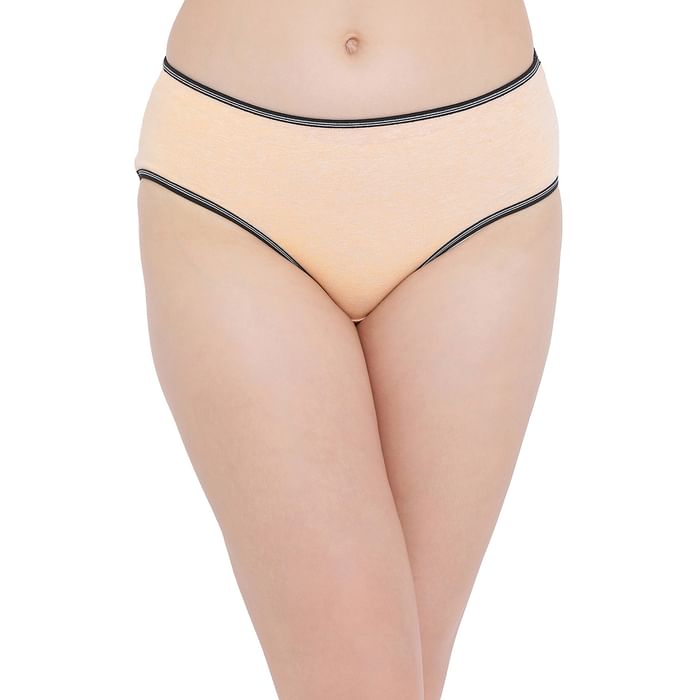 

Clovia Cotton Mid Waist Hipster Panty - PN5007A16, Orange