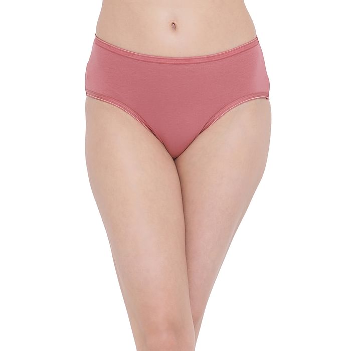 

Clovia Cotton Mid Waist Hipster Panty - PN5022A14, Pink