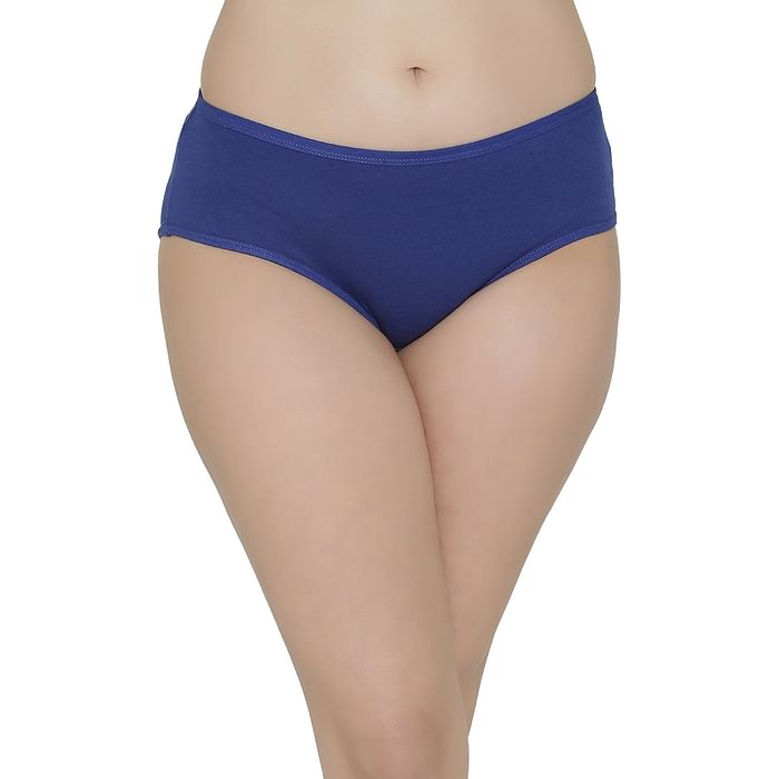 

Clovia Mid Waist Hipster Panty in Royal Blue - Cotton - PN2999P08, Navy