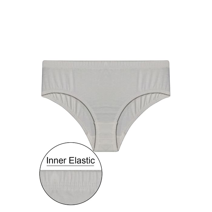 

Clovia Cotton Mid Waist Hipster Panty with Inner Elastic In White - PN2508P18