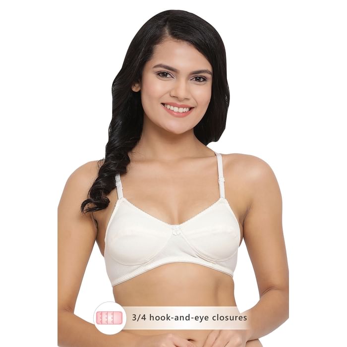 

Clovia Non-Padded Non-Wired Full Coverage Bra in Skin - Cotton - BR0227O24, Nude-colour