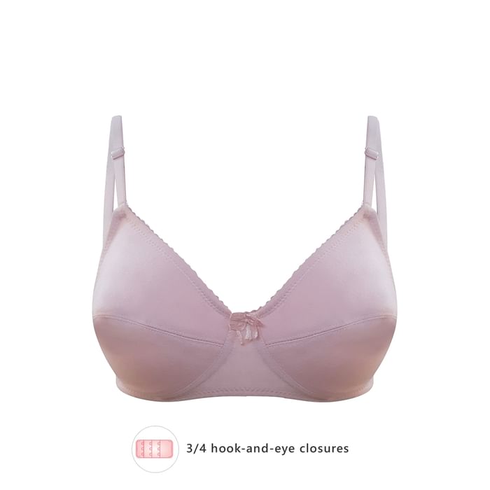 

Clovia Non-Padded Non-Wired Full Coverage Bra in Light Pink - Cotton - BR0227P22
