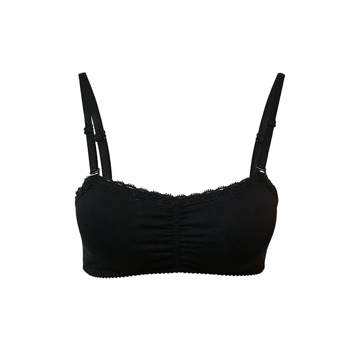 

Clovia Cotton Non-Padded Non-Wired Multiway Beginners T-shirt Bra In Black - BB0016P13