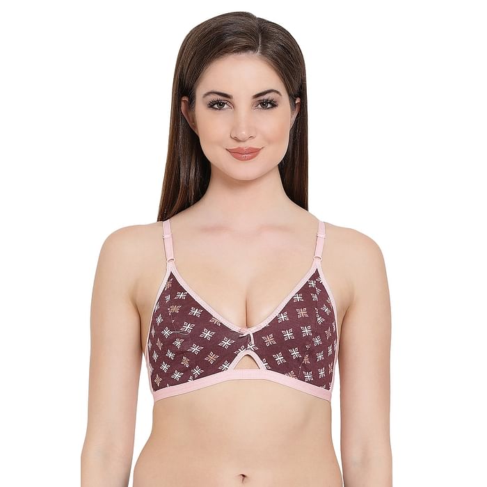 

Clovia Cotton Non-Padded Non-Wired Multiway Bra In Red - BR1487P09, Maroon