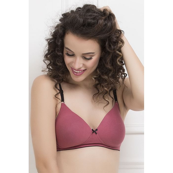 

Clovia Cotton Padded Non-Wired Multiway T-shirt Bra With Matching PN1675R22 - BR1051P22, Light pink