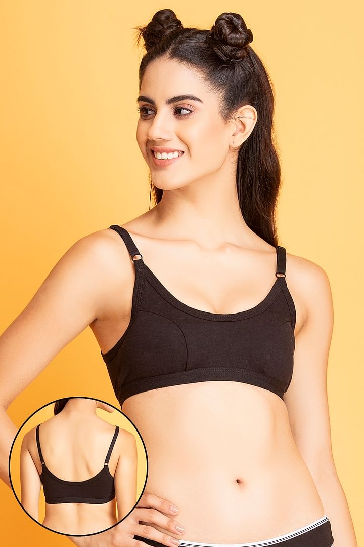 Non-Wired Non Padded Full Coverage Low Impact Slip on Sports Bra