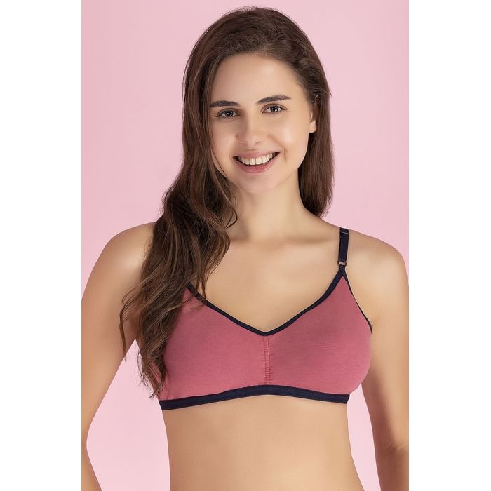 

Clovia Cotton Padded Non-Wired Teen Bra In Pink - BB0020P14