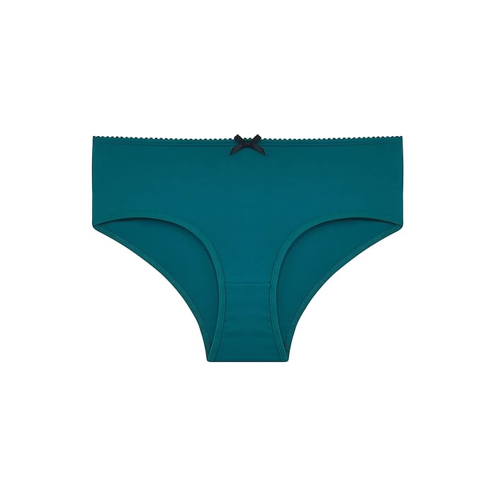 

Clovia Cotton Rich Mid Waist Hipster Panty In Teal - PN0782P17, Dark green