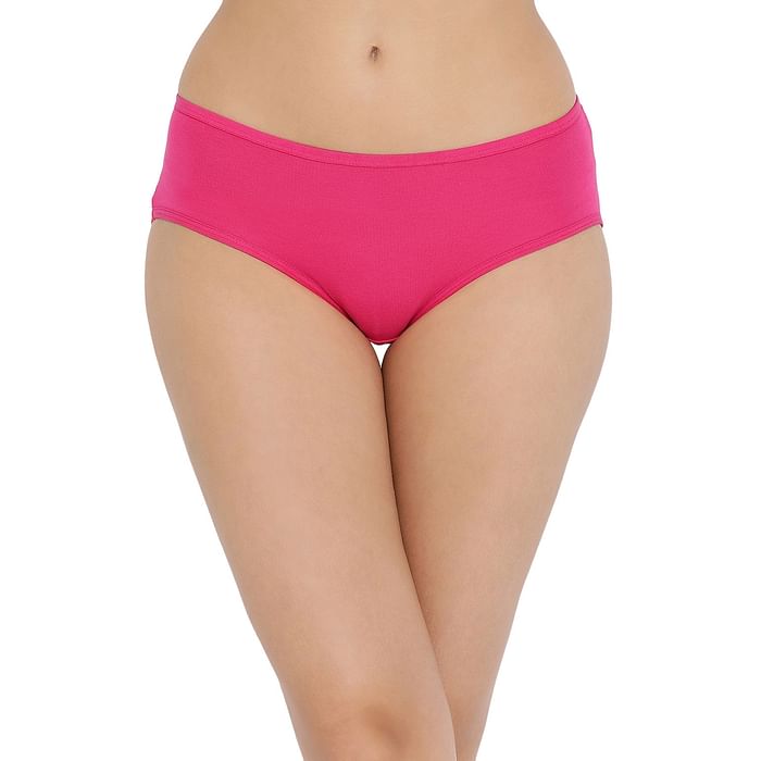 

Clovia Cotton Rich Mid Waist Hipster Panty - PN2999P14, Pink