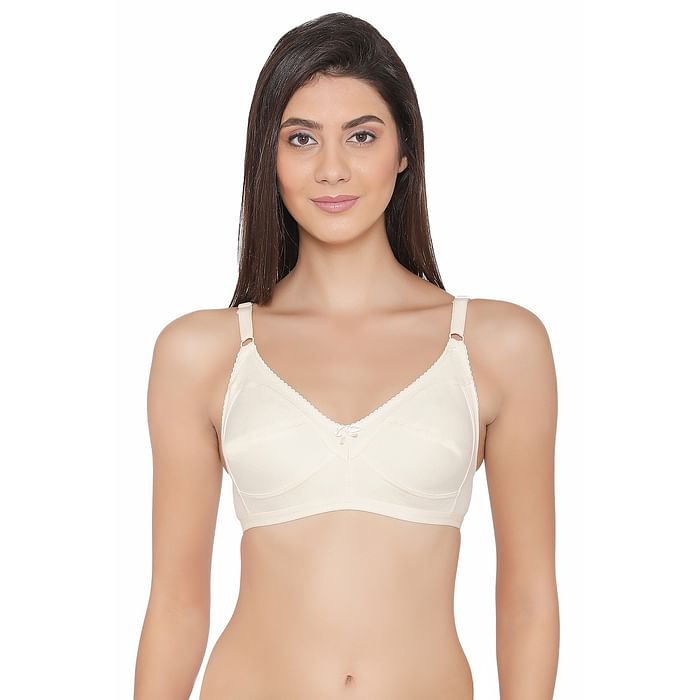 

Clovia Non-Padded Full Support Bra In Skin - Cotton Rich - BR0185A24, Nude-colour